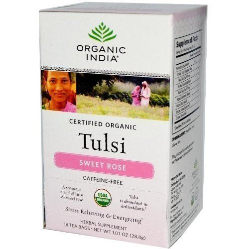 Organic India Tea Tulsi Sweet Rose - 25 Tea Bags