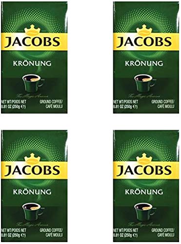 Jacobs Kronung Ground Filter Coffee 250 Gram / 8.81 Ounce (Pack Of 4)