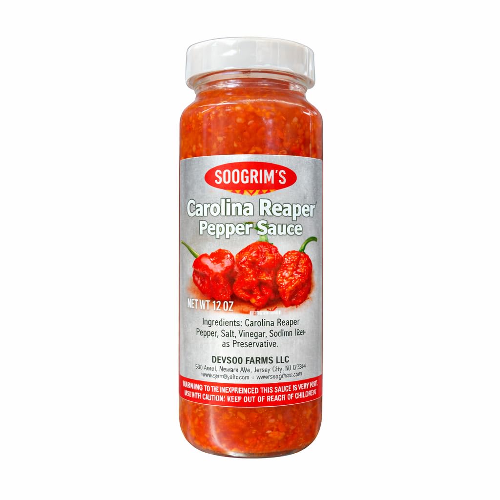 Soogrims Carolina Reaper Pepper Sauce 12oz