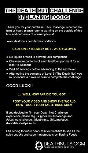 The Death Nut Challenge Version 2.0 Carolina Reaper Peanuts New And Improved With Better Flavor, Crunch, Pepper Blends Including Ghost Pepper, Moruga Scorpion!