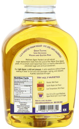 Madhava Agave Nectar, Organic Light, 23.5 Oz