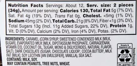 Generic Dark Chocolate Sea Salt Caramels, 13.8 oz, Smooth Chewy Buttery Center, Brown, Fair Trade Cocoa