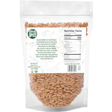 Essential Spice Organic Pine Nuts (Pignolias), 8 Oz