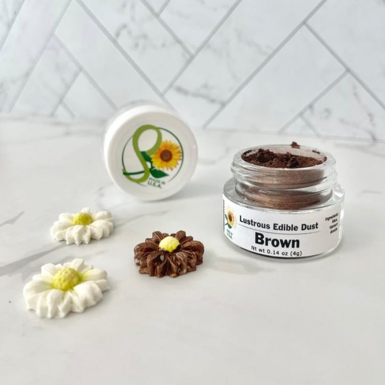 Sunflower Sugar Art Brown Edible Luster Dust | Food Grade | 4g (0.14oz)