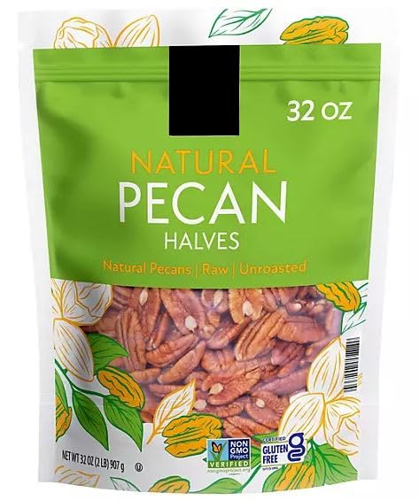 Member Mark Natural Raw Pecan Halves, 32 oz, Unroasted, Gluten-Free, Non-GMO