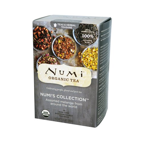 Numi Organic Tea Numi's Collection, Assorted Full Leaf Tea and Teasan - 18 Tea Bag, Pack of 1212