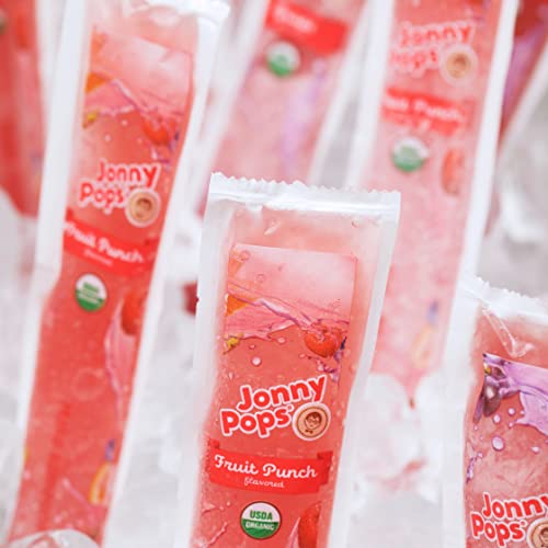 Jonnypops Organic Freezer Pops Variety Pack - Grape, Cherry, Fruit Punch - Top 8 Allergen Free, Vegan & Kosher (24 Count - 1 Pac