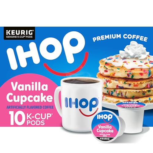 Ihop Vanilla Cupcake Artificially Flavored Keurig K-Cup Coffee Pods, 10 Ct Box