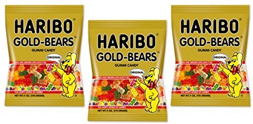 Haribo Original Gold-Bear Gummi Candies 4Oz. Bags (Pack Of 3)