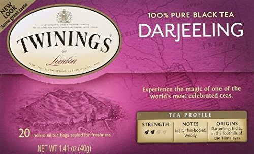 Twinings Darjeeling Tea, Tea Bags, 20 Count (Pack Of 2)