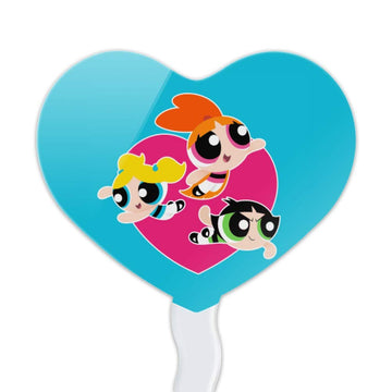 GRAPHICS & MORE Powerpuff Girls Cupcake Picks Set of 6, Acrylic, Multi-Color Decoration