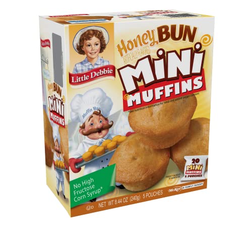 Little Debbie Honey Bun Mini Muffins, 40-1.7 OZ Pouches (8 Boxes)