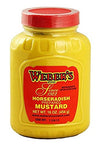 4-Pack Bundle 16 Oz. Webers Horseradish Prepared Mustard (4) 16 Oz. Containers