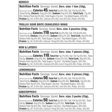 Halloween Candy Classic Fun Trick-or-Treat Variety Bag NERDS Original Trolli Now and Later Lemonhead and Gobstopper 200 Pieces 54 Ounces