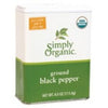 Simply Organic Black Pepper, Certified Organic | 4 oz | Pack of 6