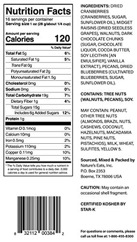 Natures Eats Nuts for Balance Hearty Trail Mix, chocolate, 16 Ounce