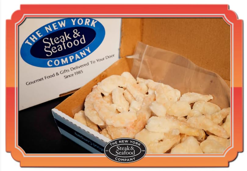 New York Steak & Seafood Wild-Aught Shrimp - Frozen Fresh Wild-Caught Shrimp - Wild Caught Uncooked Shrimp - 160 Oz. Jumbo (App
