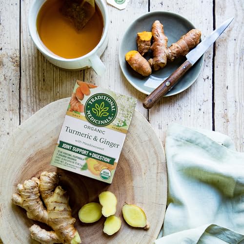 Traditional Medicinals Organic Turmeric w/ Meadowsweet & Ginger Herbal. Tea, 16 Tea Bags