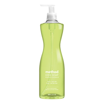 Method™ Dishwashing Soap Pump Bottle, Lime & Sea Salt Scent, 18 Oz Bottle