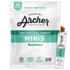 Country Archer Mini Turkey Jerky Sticks - All Natural Turkey Sticks, Meat Snack for People, Gluten Free, Keto Protein Snack, Ros