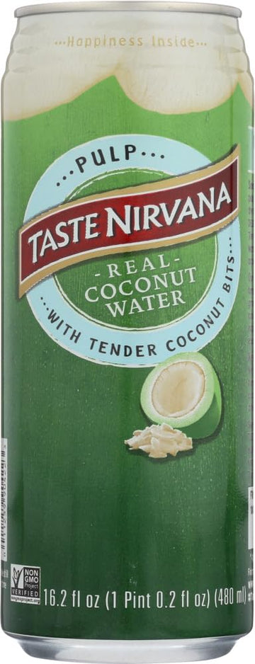 Taste Nirvana Real Cocunut Water with Pulp (12x16.2 Oz)