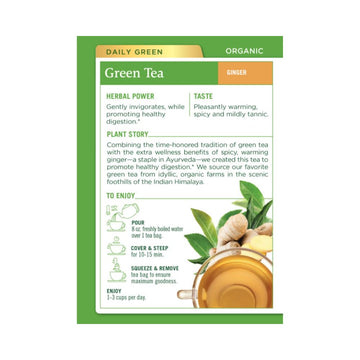 Traditional Medicinals Green Tea With Ginger Green Tea Organic, 16 Ct