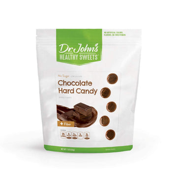 Dr. Johns Sugar Free Candy, Healthy Hard Candy with Zero Sugar, Low Calorie Snacks, Keto Friendly, Vegan, Gluten Free, Chocolate