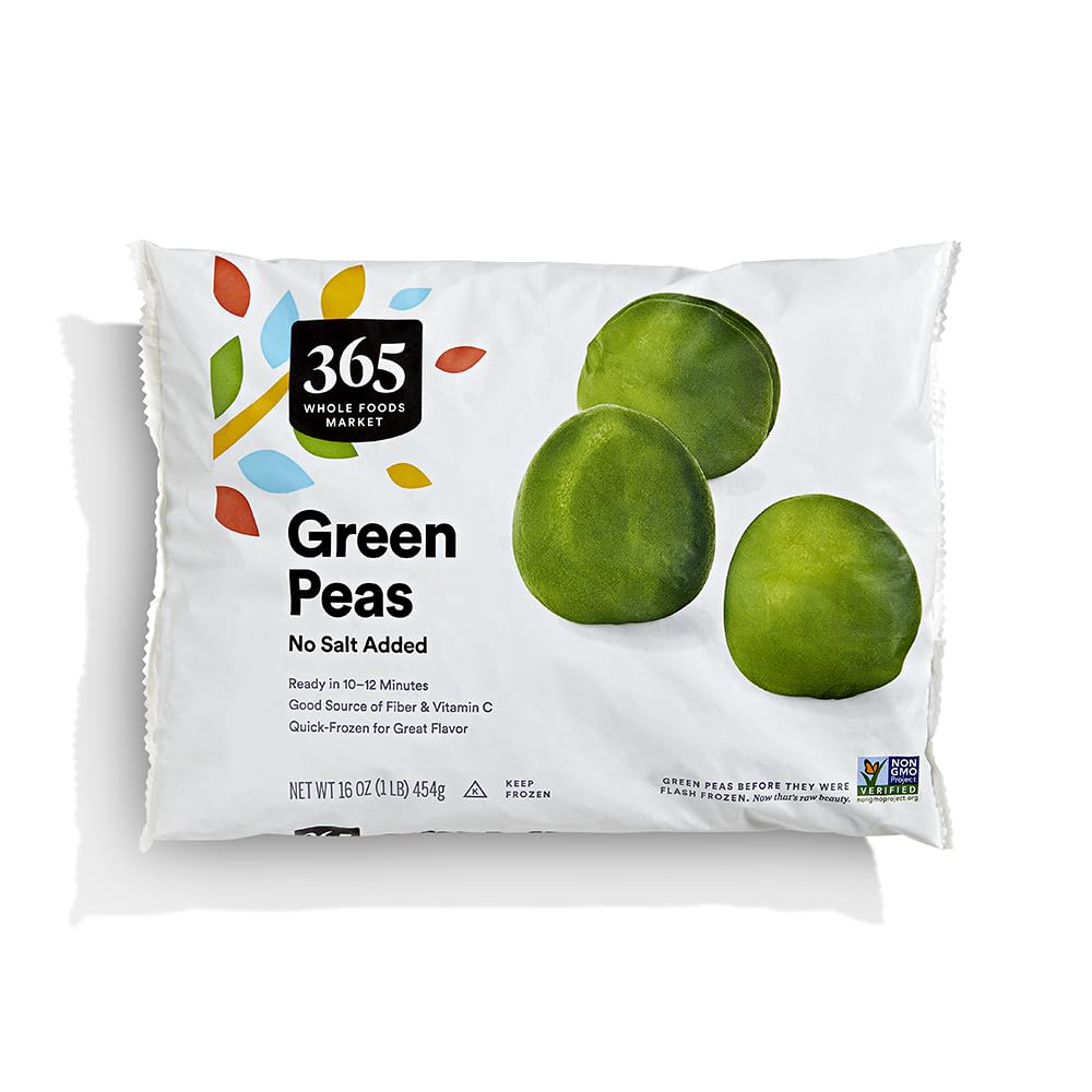 365 Everyday Value, Green Peas No Salt Added, 16 oz, (Frozen)