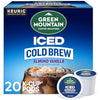 Green Mountain Coffee Roasters Almond Vanilla Iced Cold Brew Coffee, Single Serve Keurig K-Cup Pods, 20-Count Box