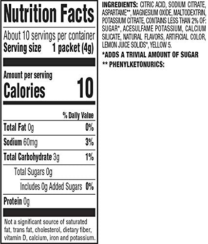 large online retailer Grocery Lemonade Drink Mix, 10 Packets, 1.4 Oz (Previously Happy Belly)