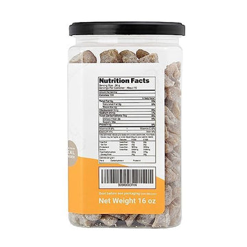 HOMTIEM Dried Crystallized Ginger, Less Sweet, Pack of 6, All-Natural, Preservative-Free, 16 Ounce Each
