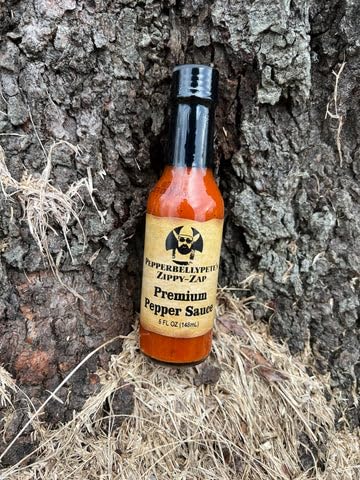 Pepper Belly Petes Zippy-Zap Gourmet Hot Sauce - Premium Red Cayenne - 5oz