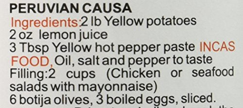 Incas Food, Aji Amarillo Enteros en Salmuera, Yellow Hot Pepper Whole in Brine, 20 Ounce