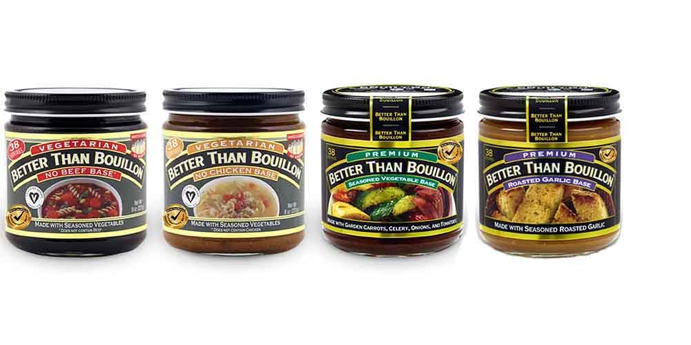 Playter Than Bouillon Vegan Variety Pack: No Beef No Chicken Garlic Vegetable 8Oz (4 Pack; 1 Each)