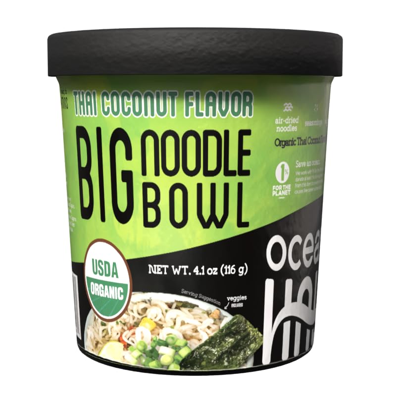 Oceans Halo, Organic Thai Coconut Flavor Big Noodle Bowl, 4.02 Ounce