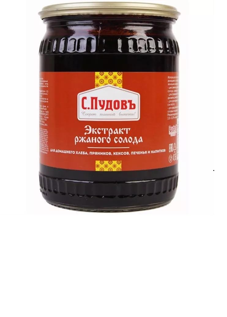 S.Pudov Rye MALT Extract Syrup Bread Kvas 650g (23 oz) ???????? ??????? ?????