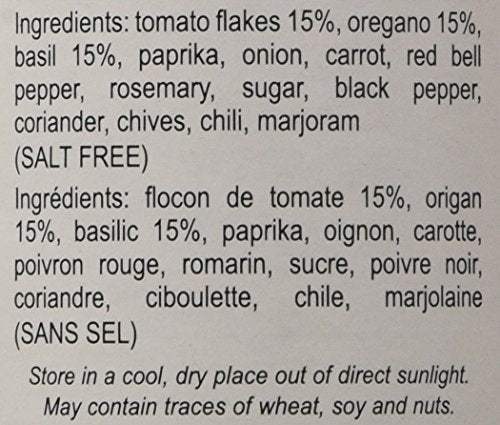 Dangold Gourmet Oregano Basil & Tomato Spice Blend - Salt-Free Italian Seasoning, 2.3 Ounce for Mediterranean Flavor, 156 Servings