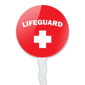 GRAPHICS & MORE Lifeguard Cupcake Picks Set of 6, Acrylic, Multi-Color Decoration