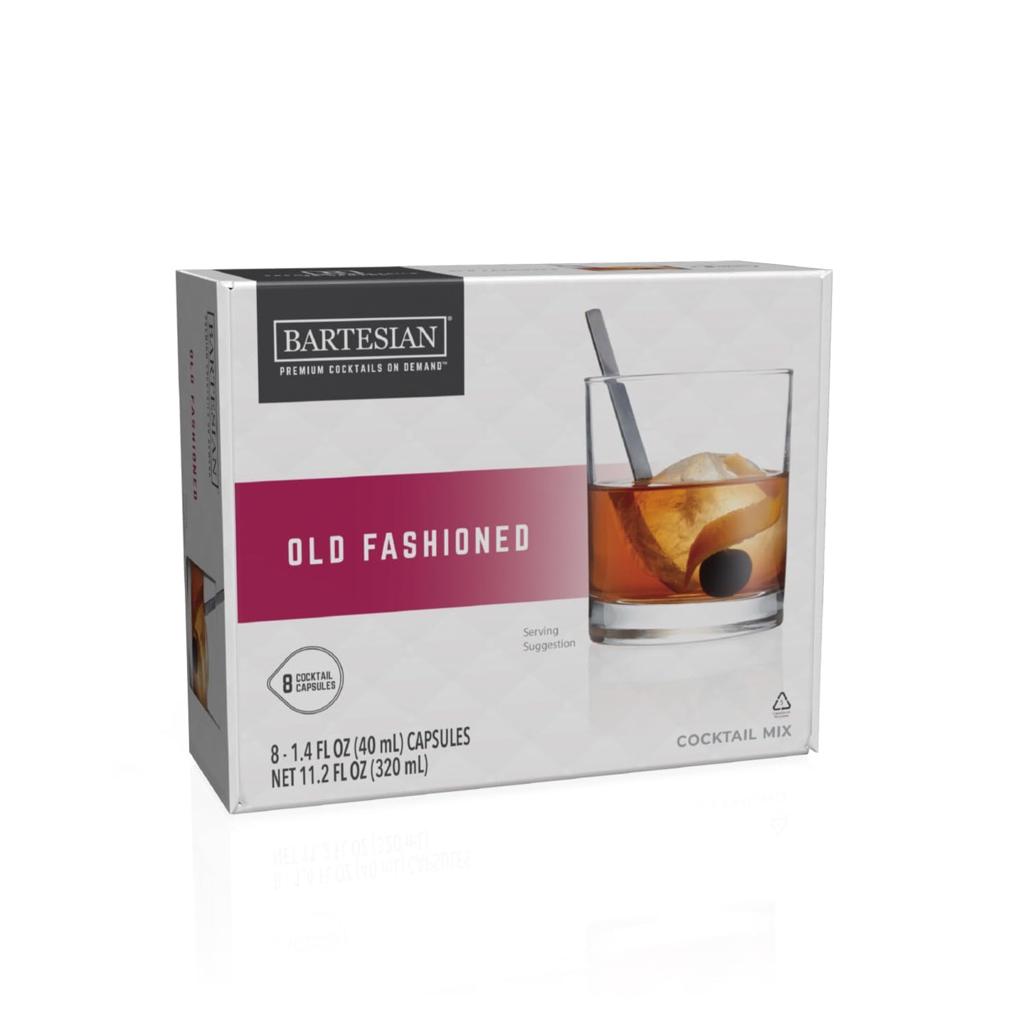 Bartesian Old Fashioned Mixed Flavor Mixer Units Pack Of 8 Mixed Flavor Units For Bartesian Top-Grade Mixed Flavor Maker (55424)