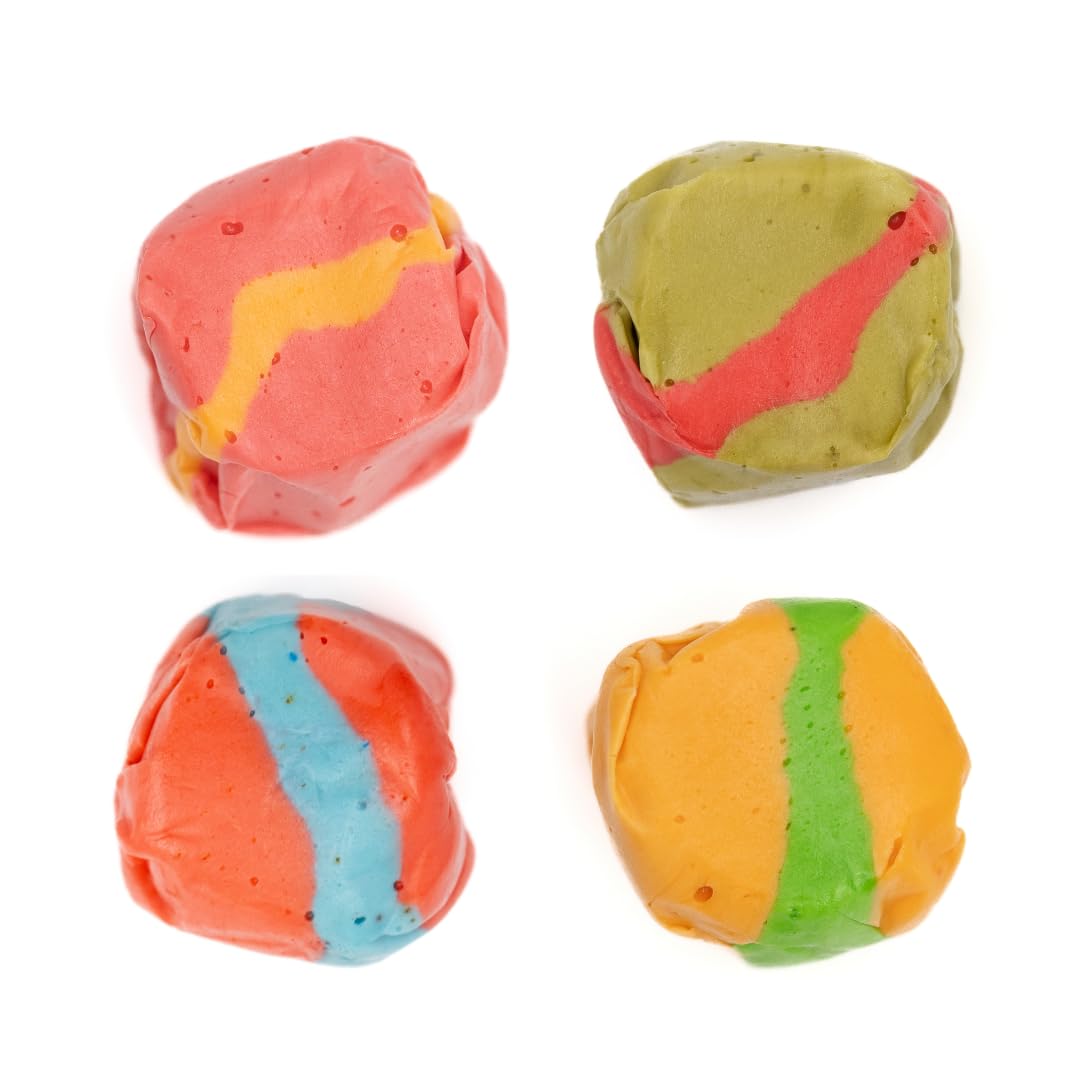 Taffy Shop Taf-Fuego, Spicy Salt Water Taffy – Assorted Gourmet Soft Chewy Candy, Variety Pack, Bulk Sweet Snack, Fresh Gift & Gluten-Free, 30 Individually Wrapped Pieces (7Oz)
