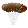 Scooby-Doo Headshot Heart Love Cupcake Picks Toppers Decoration Set of 6