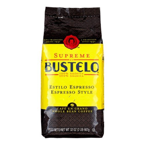 Supreme By Bustelo Whole Bean Espresso Style Coffee, 32 Ounces, 4 Count