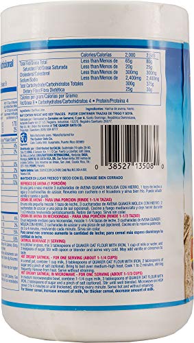 Quaker Oat Flour With Iron, 11.6 Oz, Avena Molida (813508) (Packaging May Vary)