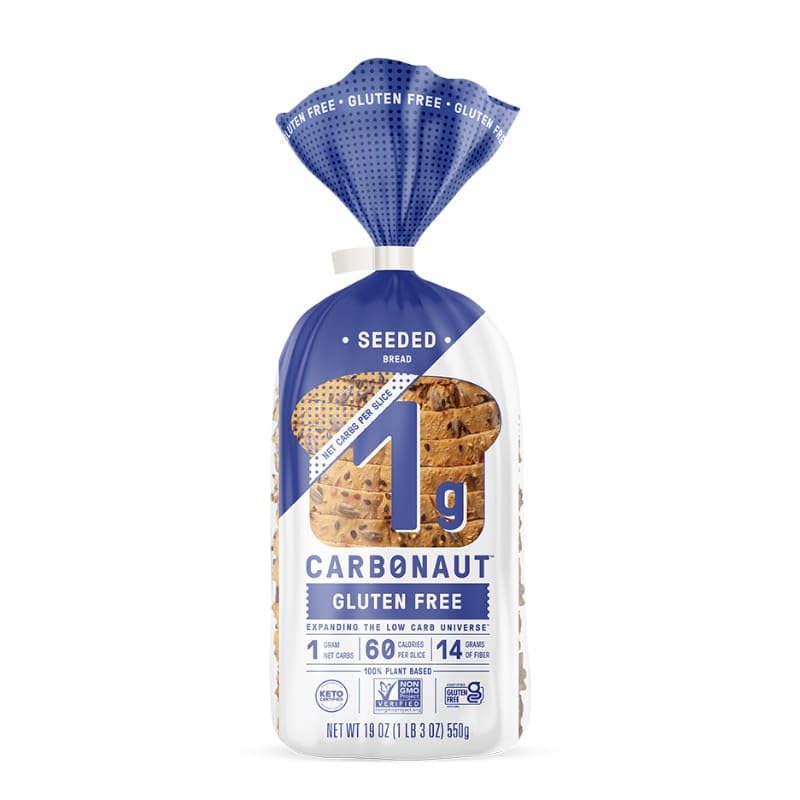 Carbonaut Gluten Free Bread, Low Carb Bread, Keto Bread, Keto-Certified Food, Snack, Meals, Non-Gmo, Vegan Bread 4 Pack (Gluten