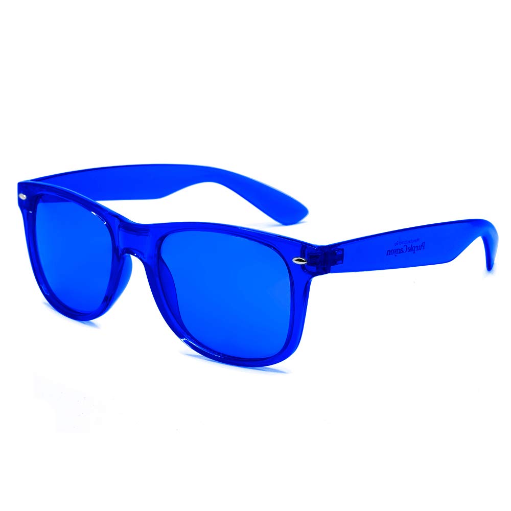 Purple Canyon Blue Color Therapy Mood Glasses Light Therapy Chakra Healing Glasses Chromotherapy Blue Glasses