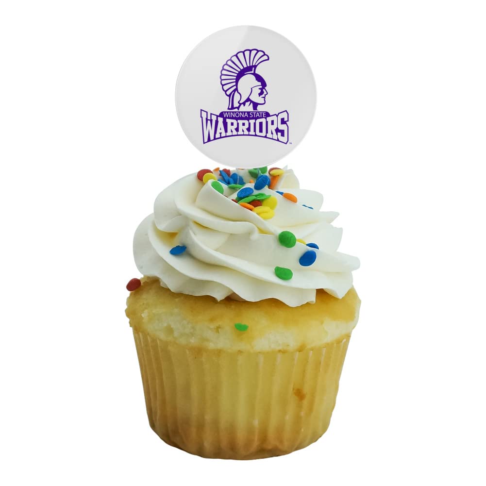 Winona State University Secondary Logo Cupcake Picks Toppers Decoration Set Of 6