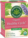 Traditional Medicinals Organic Healthy Cycle Raspberry Leaf Herbal Tea Supports A Healthy Menstrual Cycle (Pack Of 12) - 192 Tea Bags Total
