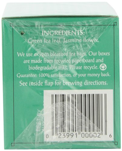 Triple Leaf Tea, Jasmine Green Tea, 20 Tea Bags (Pack of 6)