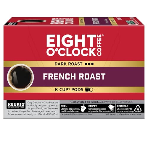 Eight OClock Coffee French Roast Single-Serve Coffee K-Cup Pods Dark Roast 60 Count