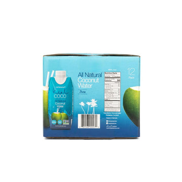 Life Refreshed Real Coco All Natural Pure Coconut Water, 12-Pack 330mL, No Added Sugar, Vegan, Electrolyte-Rich, Plant-Based Refreshment